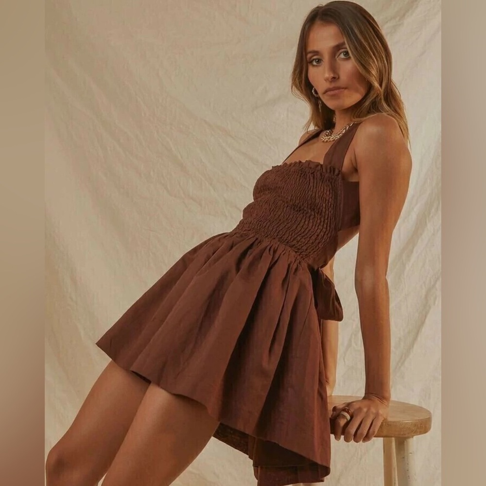 NWOT - PEPPERMAYO European Towns Linen Mini Dress